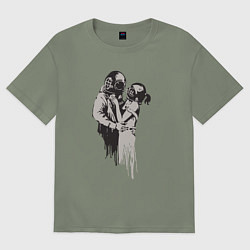 Футболка оверсайз женская Подводная любовь, цвет: авокадо