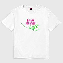 Футболка оверсайз женская Летняя благодать, цвет: белый