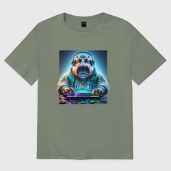 Женская футболка оверсайз Hippo - esports player