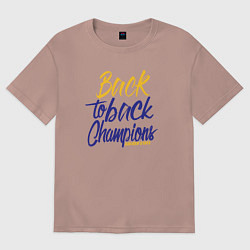Футболка оверсайз женская Golden State back to back, цвет: пыльно-розовый