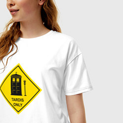 Футболка оверсайз женская Tardis only, цвет: белый — фото 2