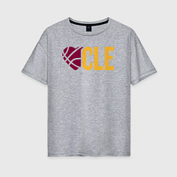 Женская футболка оверсайз Love Cleveland