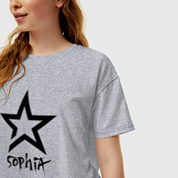 Футболка оверсайз женская София - звезда, цвет: меланж — фото 2