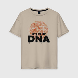 Женская футболка оверсайз ДНК баскетбола