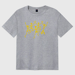 Женская футболка оверсайз Танцы скелетов