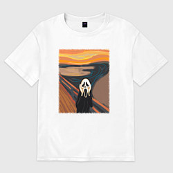 Женская футболка оверсайз Крик картина мунка