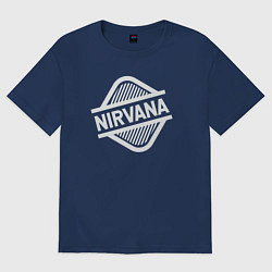 Футболка оверсайз женская Nirvana rock, цвет: тёмно-синий