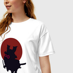 Футболка оверсайз женская Банбу самурай, цвет: белый — фото 2