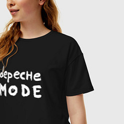 Футболка оверсайз женская Depeche Mode - sofad logo, цвет: черный — фото 2