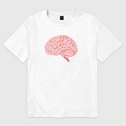 Женская футболка оверсайз Мозг иллюстрация