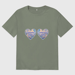 Футболка оверсайз женская О воздушная стихия, цвет: авокадо