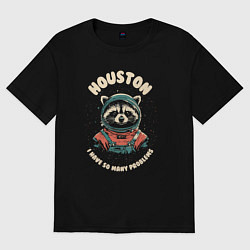 Женская футболка оверсайз Хьюстон у нас проблемы