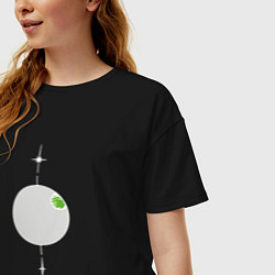 Футболка оверсайз женская Новая планета, цвет: черный — фото 2