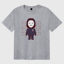 Женская футболка оверсайз Anonymous gamer