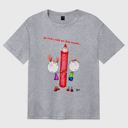 Женская футболка оверсайз Пожелание