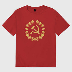 Женская футболка оверсайз Стиль серпа и молота