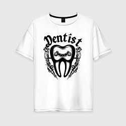 Женская футболка оверсайз Зубной мастер зуб механический