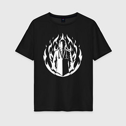 Женская футболка оверсайз Огненный доктор