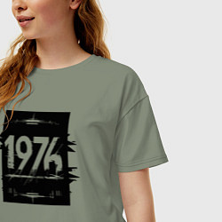 Футболка оверсайз женская Черный квадрат 1976, цвет: авокадо — фото 2