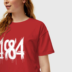 Футболка оверсайз женская Белый год 1984, цвет: красный — фото 2