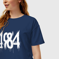 Футболка оверсайз женская Белый год 1984, цвет: тёмно-синий — фото 2