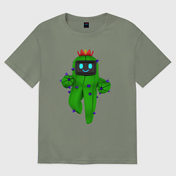 Футболка оверсайз женская Tанцующий кактус из игры, цвет: авокадо