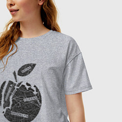 Футболка оверсайз женская The city - New York, цвет: меланж — фото 2