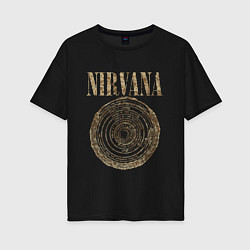 Футболка оверсайз женская Nirvana Circles of hell, цвет: черный