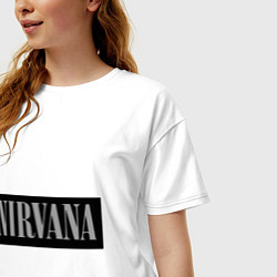 Футболка оверсайз женская Нирвана, цвет: белый — фото 2