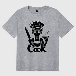 Футболка оверсайз женская Повар аниме, цвет: меланж