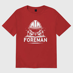 Женская футболка оверсайз Прораб каска маска и очки