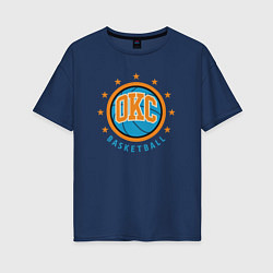 Женская футболка оверсайз OKC basketball