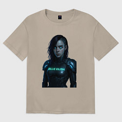 Женская футболка оверсайз Билли Айлиш в космическом костюме