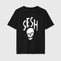 Футболка оверсайз женская Team Sesh, цвет: черный
