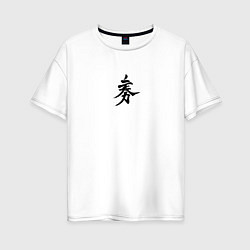 Футболка оверсайз женская Миямото Мусаси, цвет: белый