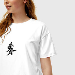 Футболка оверсайз женская Миямото Мусаси, цвет: белый — фото 2