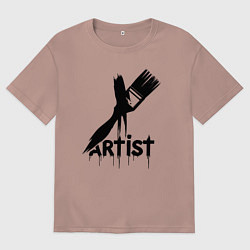Женская футболка оверсайз Художник с кистью