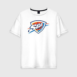 Футболка оверсайз женская SGA Oklahoma, цвет: белый