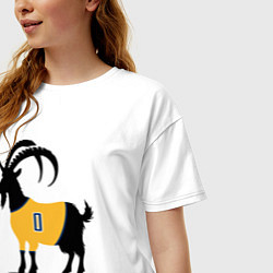 Футболка оверсайз женская Haliburton goat, цвет: белый — фото 2