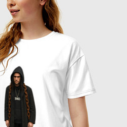 Футболка оверсайз женская Bones с огромной цепью, цвет: белый — фото 2