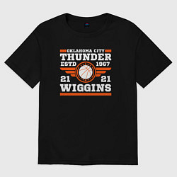 Футболка оверсайз женская Oklahoma - Aaron Wiggins, цвет: черный
