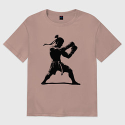 Женская футболка оверсайз Тайский боксер