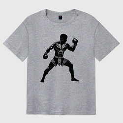 Женская футболка оверсайз Антуражный тайский боксер