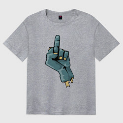 Женская футболка оверсайз Zombie fuck