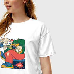 Футболка оверсайз женская Rock boy, цвет: белый — фото 2