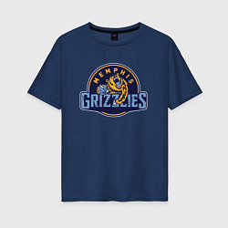 Футболка оверсайз женская Memphis Grizzlies - NBA, цвет: тёмно-синий