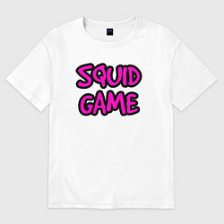 Футболка оверсайз женская Pink squid game, цвет: белый