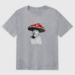 Женская футболка оверсайз Ленин гриб