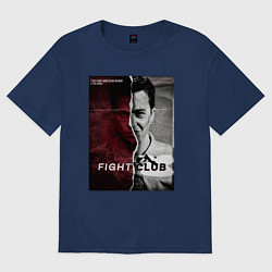 Футболка оверсайз женская Тайлер и Джек, цвет: тёмно-синий