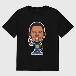 Футболка оверсайз женская Малыш Стеф Карри, цвет: черный